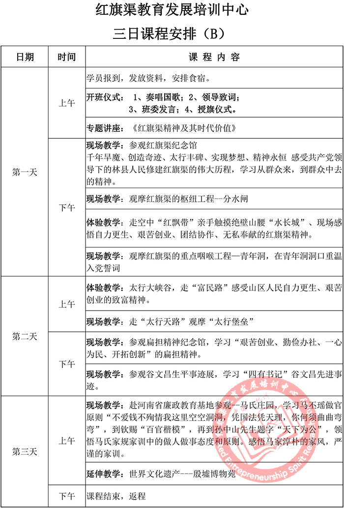 三日课程B
